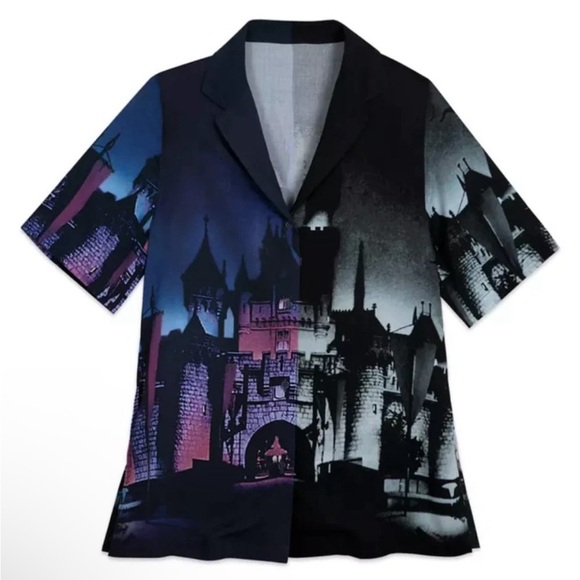 Disney 100 the wonderful world of Disney castle button down vintage look WDW - Picture 4 of 12